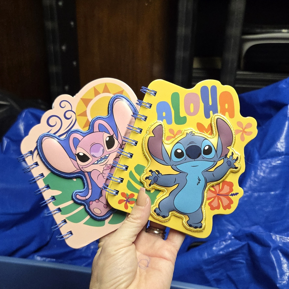 Disney Stitch Pink and Yellow Notebooks
